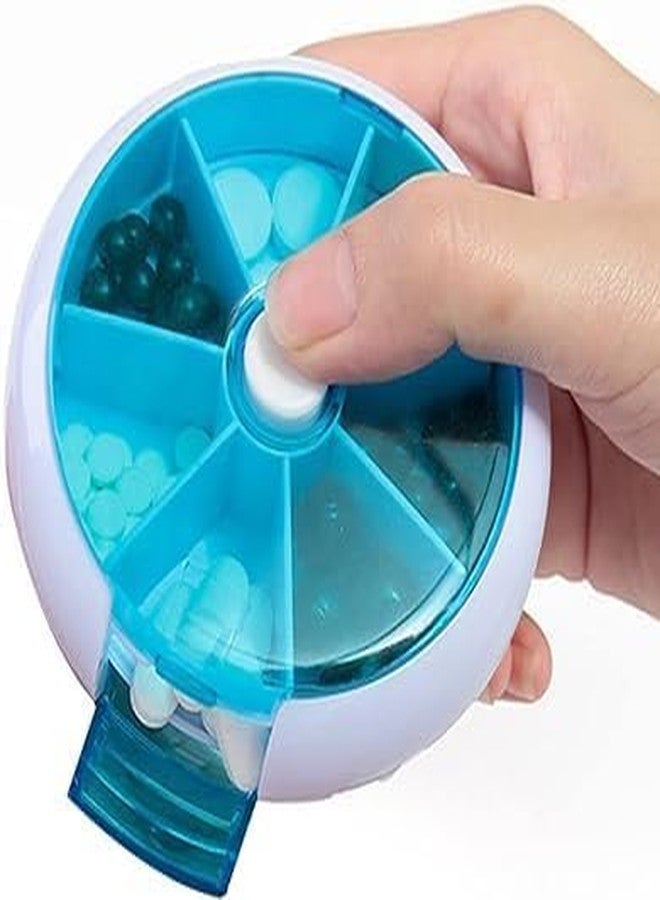 Hidak Butten Click to Open Plastic Medicine Organizer Box for Travel Outdoor Pill Organiser Tablets Box For Tablet Holder Case 7 Days Medicine Box Home Pill Container - Image 1